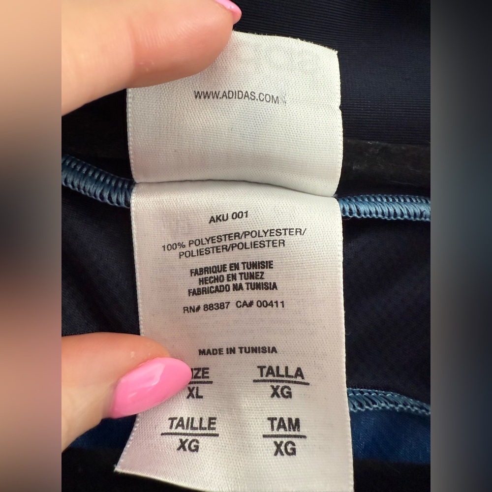 Adidas Men Blue White Black LongSleeve Goal Keeper Goalie Soccer Jersey Shirt XL - Picture 4 of 10